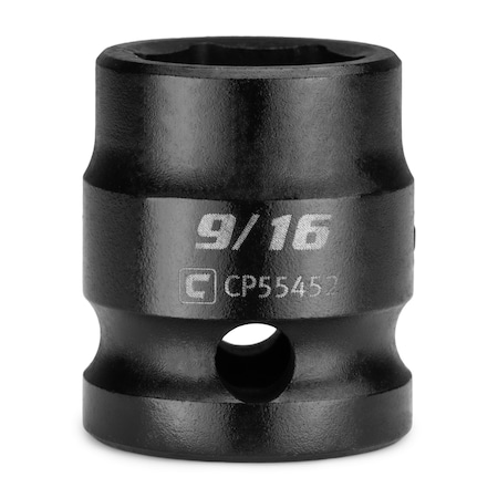 Capri Tools 1/2 in Drive 9/16 in 6-Point SAE Stubby Impact Socket CP55452